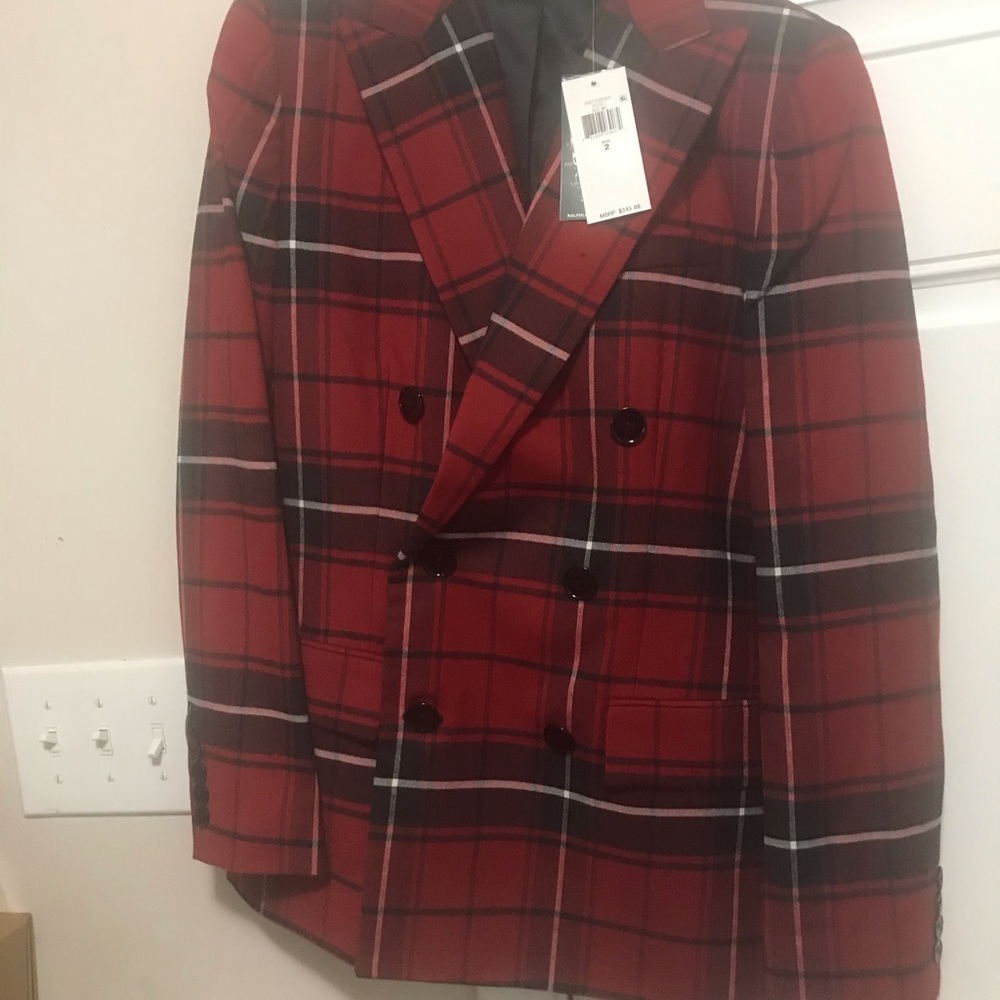 Ralph Lauren 
Plaid Wool Blend Blazer